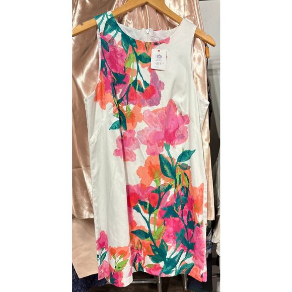 London Times Painterly Floral Sheath Dress - Picture 3 of 6